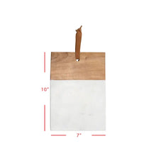 Load image into Gallery viewer, White Marble Wood Square Cutting Board With Bundle Option