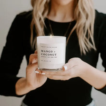 Load image into Gallery viewer, Mango and Coconut Candle - White Jar - 11 oz