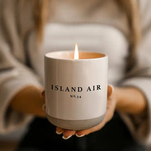 Load image into Gallery viewer, Island Air Soy Candle - Cream Stoneware Jar - 12 oz