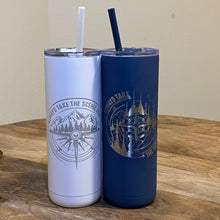 Load image into Gallery viewer, Skinny Tumbler with Straw