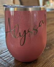 Load image into Gallery viewer, Custom Wine Tumbler with Straws