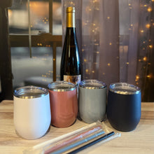 Load image into Gallery viewer, Custom Wine Tumbler with Straws