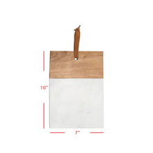 Load image into Gallery viewer, White Marble Wood Square Cutting Board With Bundle Option
