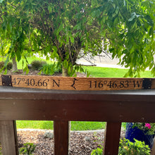 Load image into Gallery viewer, Customized Wine Stave Coordinates Sign

