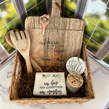 Load image into Gallery viewer, Carved Cutting Board Closing Gift Basket
