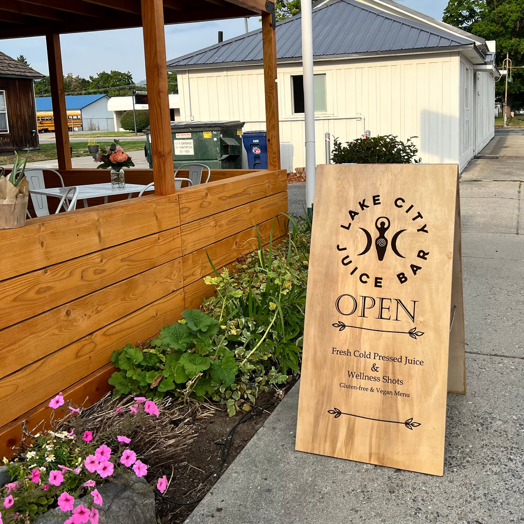 Laser Engraved Custom A Frame Sidewalk Sign