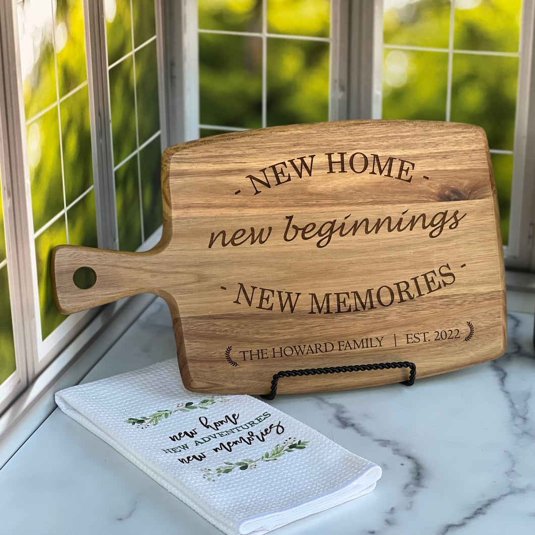 New Home New Memories Cutting Board