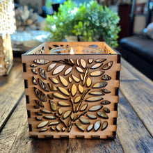 Load image into Gallery viewer, Handmade Beautiful Candle Holder with Flameless Candle! Leaf or Fern Design
