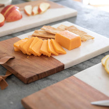 Load image into Gallery viewer, White Marble Wood Square Cutting Board With Bundle Option
